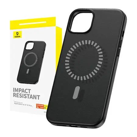 Baseus P60157305113-02 Fauxther Pouzdro pro Apple iPhone 15 Plus černá