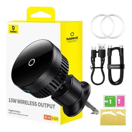 Baseus C40164100121-00 MagPro Magnetický držák telefonu do auta černá / 15W
