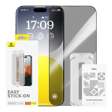 Baseus P60057505203-01 Sapphire Tvrzené sklo s ochranou soukromí pro Apple iPhone 15 Pro