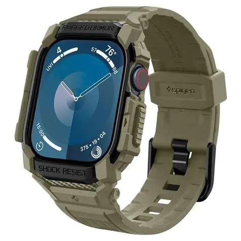 Spigen Rugged Armor Pro Ochranné pouzdro pro Apple Watch 2024 46mm vintage khaki