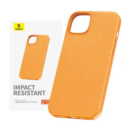 Baseus P60157304713-03 Fauxther Pouzdro pro Apple iPhone 15 Pro Max oranžová