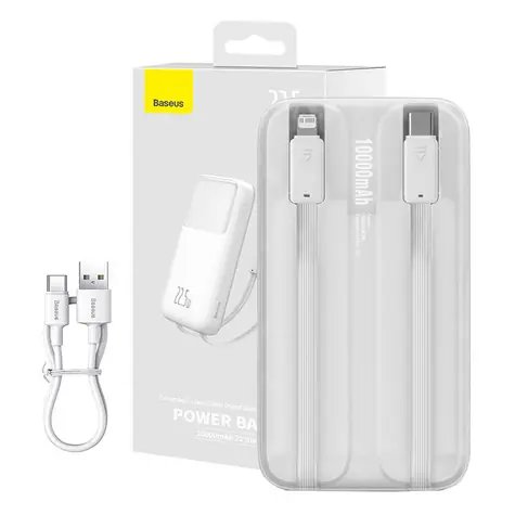Baseus PPMD020002 Comet bílá / Powerbanka / 22.5W / 10000 mAh