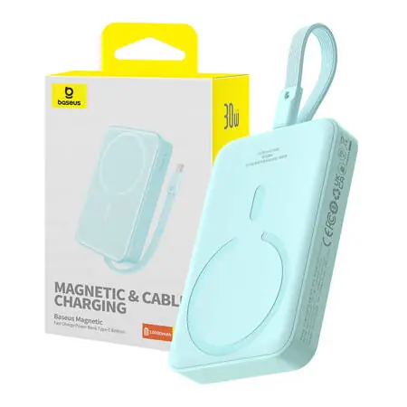 Baseus P1002210B333-00 Magnetic Mini modrá / Powerbanka / 10000mAh / USB-C / MagSafe / 30W