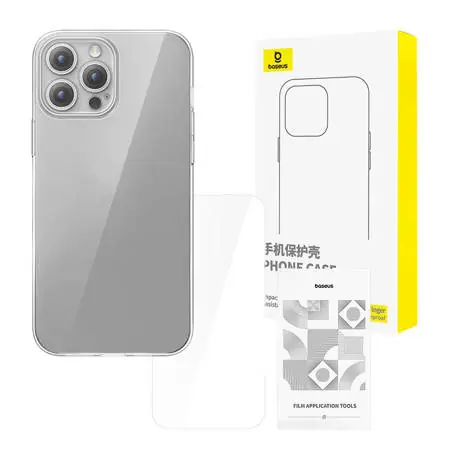 Baseus P60115400201-02 Pouzdro pro Apple iPhone 15 Pro čirá / + tvrzené sklo