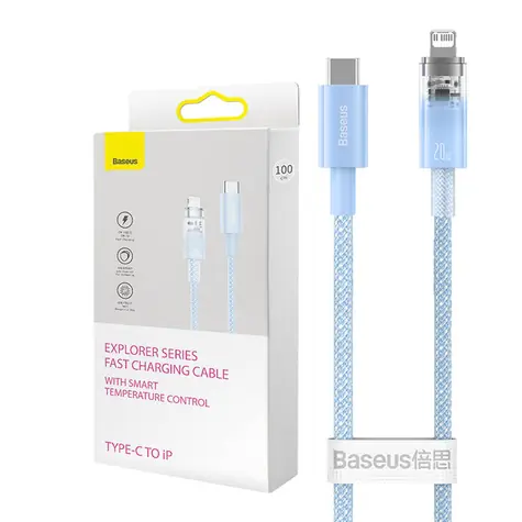 Baseus CATS010203 Rychlonabíjecí kabel USB-C (M) - Lightning (M) 1m 20W modrá