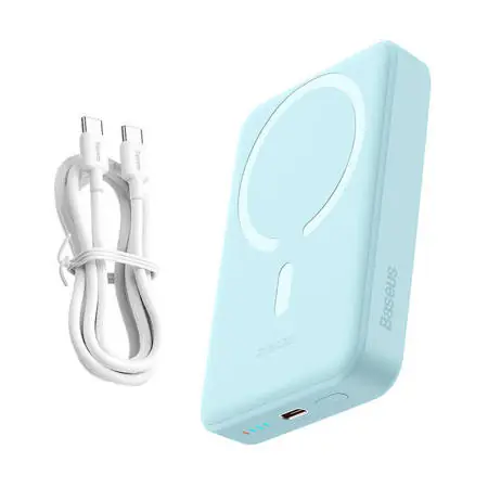 Baseus PPCX110203 Magnetic Mini modrá / Powerbanka / 10000mAh / USB-C / MagSafe / 30W