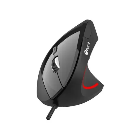 C-TECH VEM-09C / vertikální drátová myš / 1600DPI / 6 tlačítek / USB