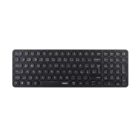 Rapoo E9310M Multi-mode šedá / Bezdrátová klávesnice / 2.4 GHz / BT 4.0 a 5.0 / ultra-tenká / 2x AAA baterie