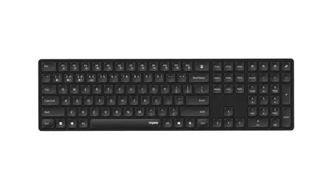 Rapoo E8020M Multi-mode černá / Bezdrátová klávesnice / 2.4 GHz / BT 3.0 a 5.0 / ultra-tenká / 2x AAA baterie