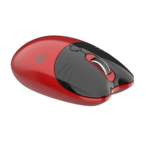 MOFII M3DM červená / Bezdrátová optická myš / Bluetooth / 2.4 GHz USB-A přijímač / 1600 DPI / 1x AA