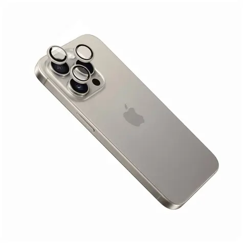 FIXED Ochranná skla čoček fotoaparátů Camera Glass pro Apple iPhone 16 Pro/16 Pro Max přírodní titan