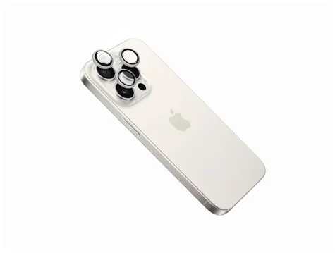 FIXED Ochranná skla čoček fotoaparátů Camera Glass pro Apple iPhone 16 Pro/16 Pro Max stříbrná
