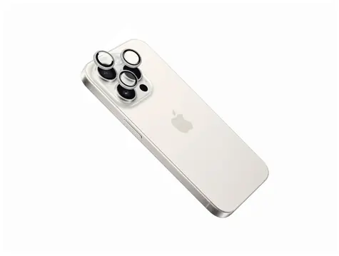 FIXED Ochranná skla čoček fotoaparátů Camera Glass pro Apple iPhone 16 Pro/16 Pro Max bílý titan