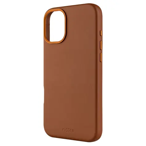 FIXED Kožený zadní kryt MagLeather s podporou MagSafe pro Apple iPhone 16 Plus hnědý