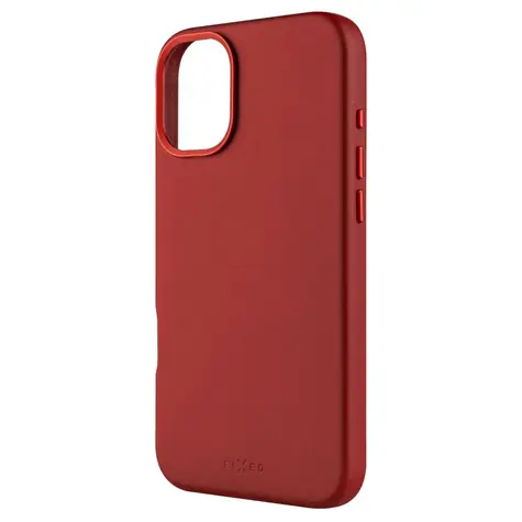 FIXED Kožený zadní kryt MagLeather s podporou MagSafe pro Apple iPhone 16 Plus červený