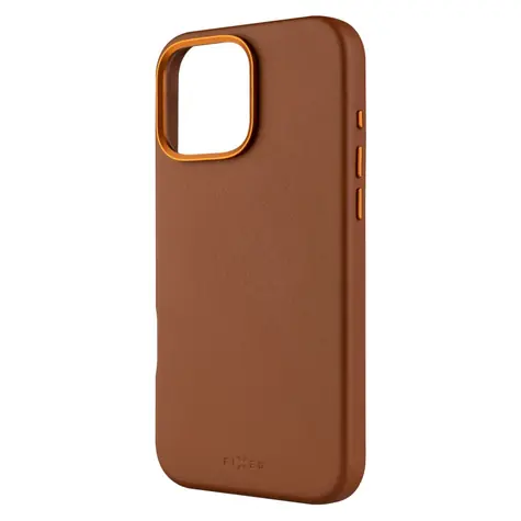 FIXED Kožený zadní kryt MagLeather s podporou MagSafe pro Apple iPhone 16 Pro Max hnědý