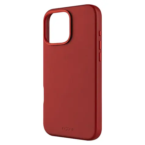 FIXED Kožený zadní kryt MagLeather s podporou MagSafe pro Apple iPhone 16 Pro Max červený