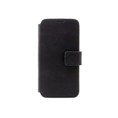 FIXED Kožené pouzdro typu kniha ProFit pro Apple iPhone 16 černé / doprodej