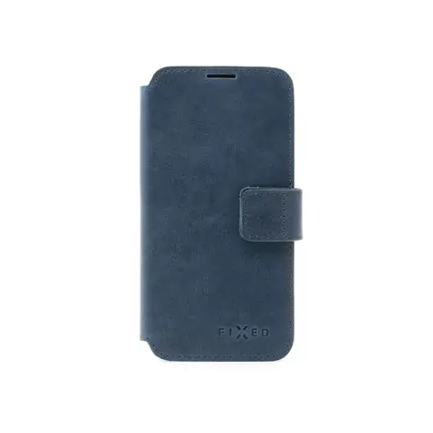 FIXED Kožené pouzdro typu kniha ProFit pro Apple iPhone 16 modré / doprodej