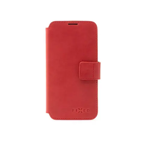 FIXED Kožené pouzdro typu kniha ProFit pro Apple iPhone 16 červené / doprodej