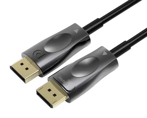 PremiumCord Optický DisplayPort 1.4 přípojný kabel M/M zlacené konektory 10m