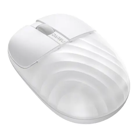Dareu LM135D bílá / Bezdrátová optická myš / 1200DPI / 3 tlačítka / BT & 2.4G
