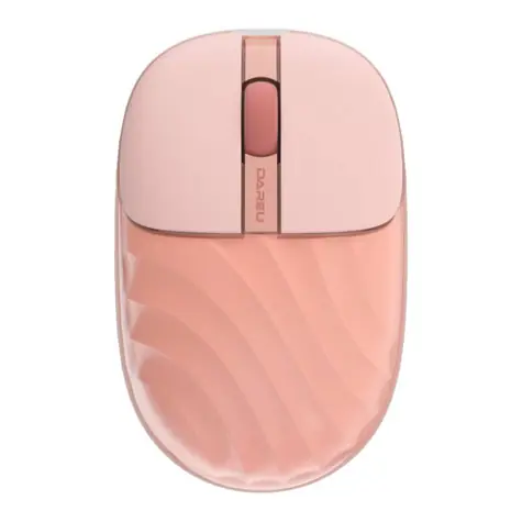 Dareu LM135G růžová / Bezdrátová optická myš / 1200DPI / 3 tlačítka / 2.4G