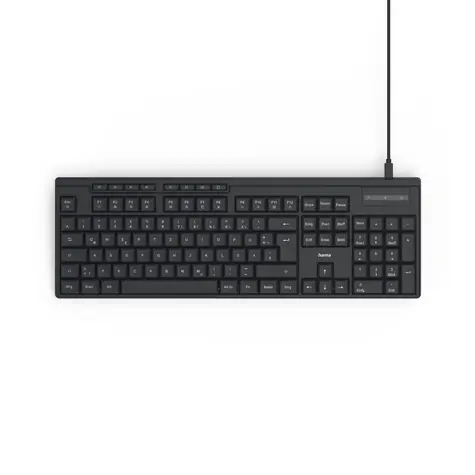 Hama CK-200 klávesnice černá / drátová / USB-A/C / 1.8m / CZ & SK