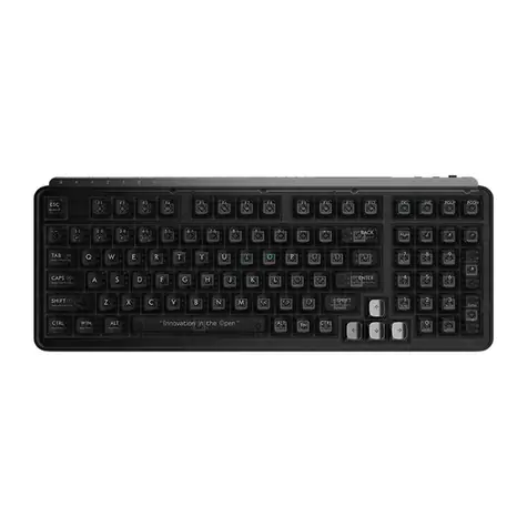 MIIIW BlackI098 černá / Bezdrátová klávesnice / Bluetooth / 2.4GHz  / RGB / US Layout 