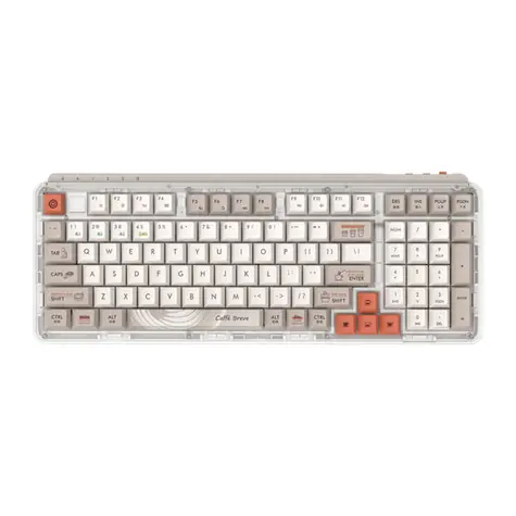 MIIIW Z980 ProMax coffee / Bezrdátová klávesnice / Bluetooth / 2.4GHz / RGB / US Layout 