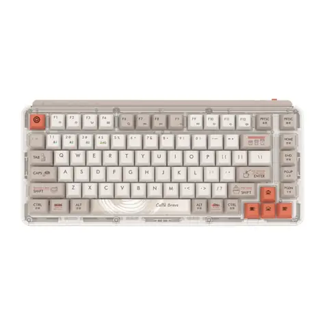 MIIIW Z830 ProMax coffee / Bezrdátová klávesnice / Bluetooth / 2.4GHz / RGB / US Layout 