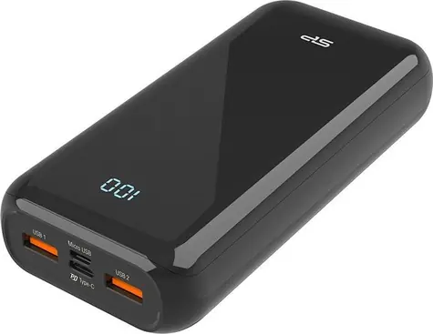 Silicon Power QS28 černá / Powerbanka / 20000 mAh / 2x USB-A / USB-C / microUSB