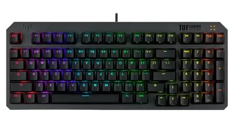 ASUS klávesnice TUF Gaming K3 GEN II šedá / herní klávesnice / mechanická / drátová / opticko-mechanické spínače / CZ/SK