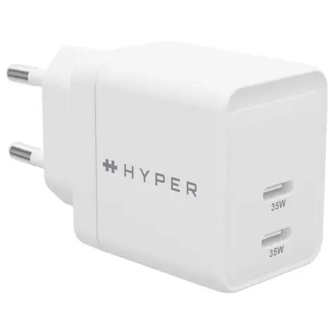 Hyper HyperJuice GaN USB-C nabíječka 35W bílá / 2x USB-C / PD