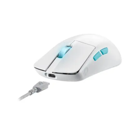 ASUS ROG Harpe Ace Aim Lab Edition bílá / bezdrátová herní myš / optická / 36000 DPI / 5 tlačítek / 2.4GHz / BT 