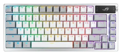ASUS ROG AZOTH bílá / herní klávesnice / mechanická / bezdrátová / spínače ROG NX RED / US