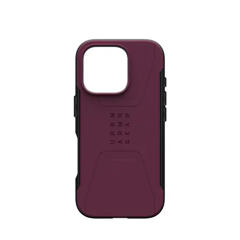 UAG Civilian MagSafe ochranný kryt pro Apple iPhone 16 Pro vínová