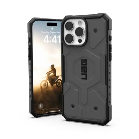 UAG Pathfinder MagSafe ochranný kryt pro Apple iPhone 16 Pro Max stříbrná
