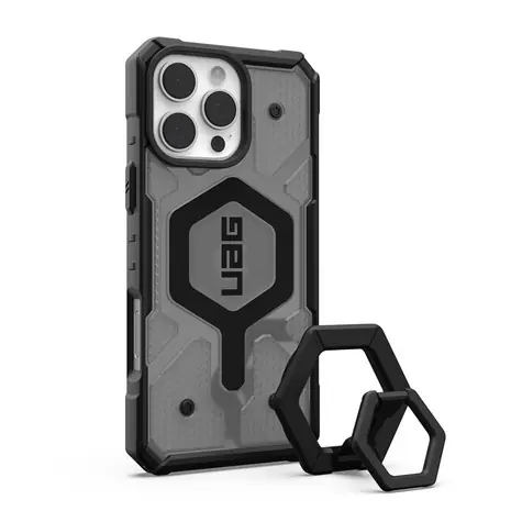 UAG Pathfinder Clear MagSafe ochranný kryt pro Apple iPhone 16 Pro Max ash/black stand
