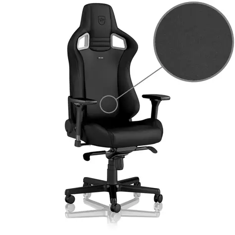 noblechairs EPIC Black Edition černá / Herní židle / syntetická kůže / nastavitelná / pojezdová kolečka / nosnost 120 kg