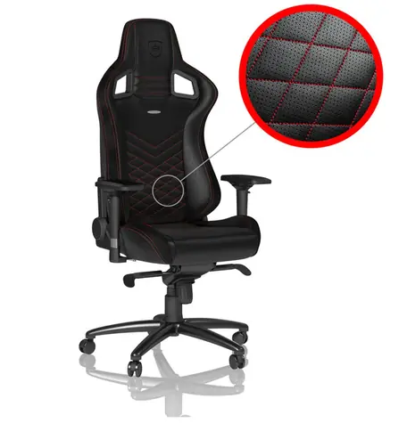 noblechairs EPIC černo-červená / Herní židle / syntetický kůže / nastavitelná / pojezdová kolečka / nosnost 120 kg 