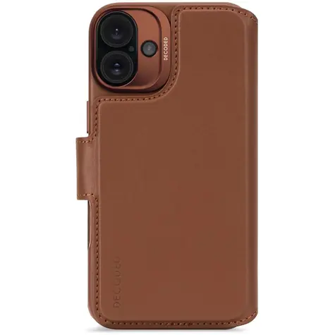 Decoded Leather Detachable Wallet odnímatelné kožené pouzdro pro Apple iPhone 16 hnědá