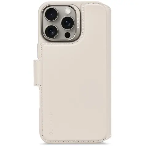 Decoded Leather Detachable Wallet odnímatelné kožené pouzdro pro Apple iPhone 16 Pro Max béžová