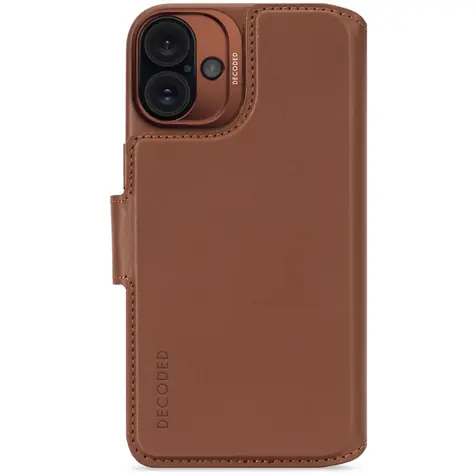 Decoded Leather Detachable Wallet odnímatelné kožené pouzdro pro Apple iPhone 16 Plus hnědá