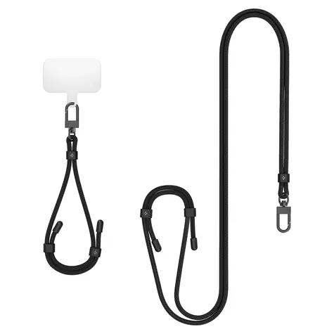 Spigen Crossbody Strap + Wrist Strap + ConTag popruh šedá
