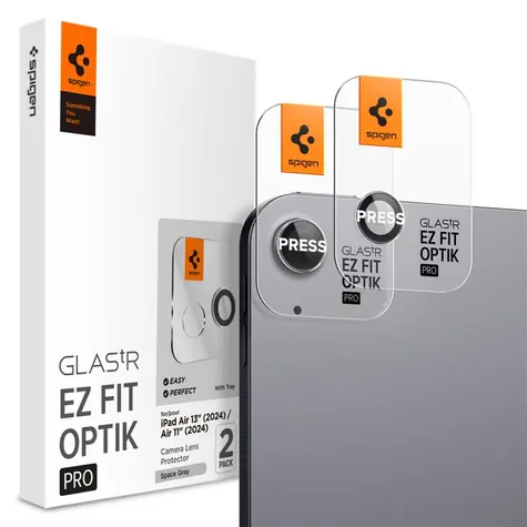 Spigen Glass tR EZ Fit Optik Pro 2 Pack ochranné sklo čoček pro Apple iPad Air 13