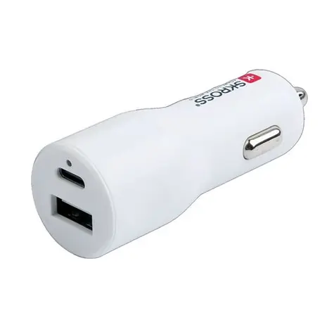 SKROSS USB A+C nabíjecí autoadaptér Dual Car Charger / 20W PD