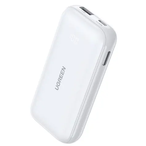 UGREEN Two-way Fast Charging Power Bank / Powerbanka / 10000 mAh / 30W / 1x USB-C / 1x USB-A / bílá