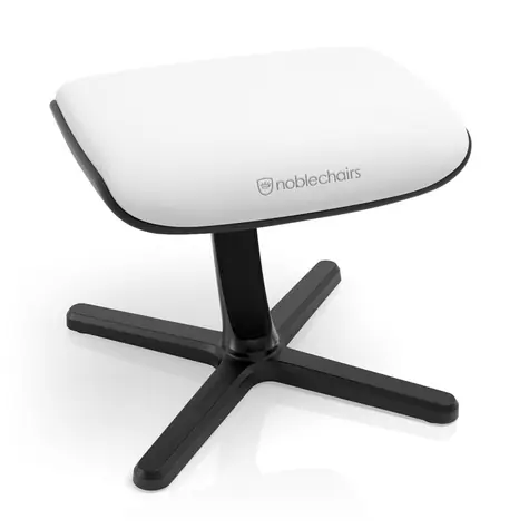noblechairs Footrest 2 White Edition bílá / Podnožka / PU kůže / nastavitelná / maximální sklon 45°