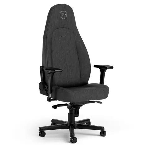 noblechairs ICON TX antracitová / Herní židle / textil / nastavitelná / pojízdná kolečka / nosnost 150 kg 